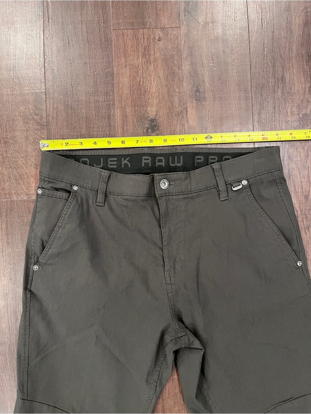 Projek Raw Pants Mens 36 Classic Fit Chino Brown Stretch Cotton Rayon Nylon Span - Picture 4 of 7